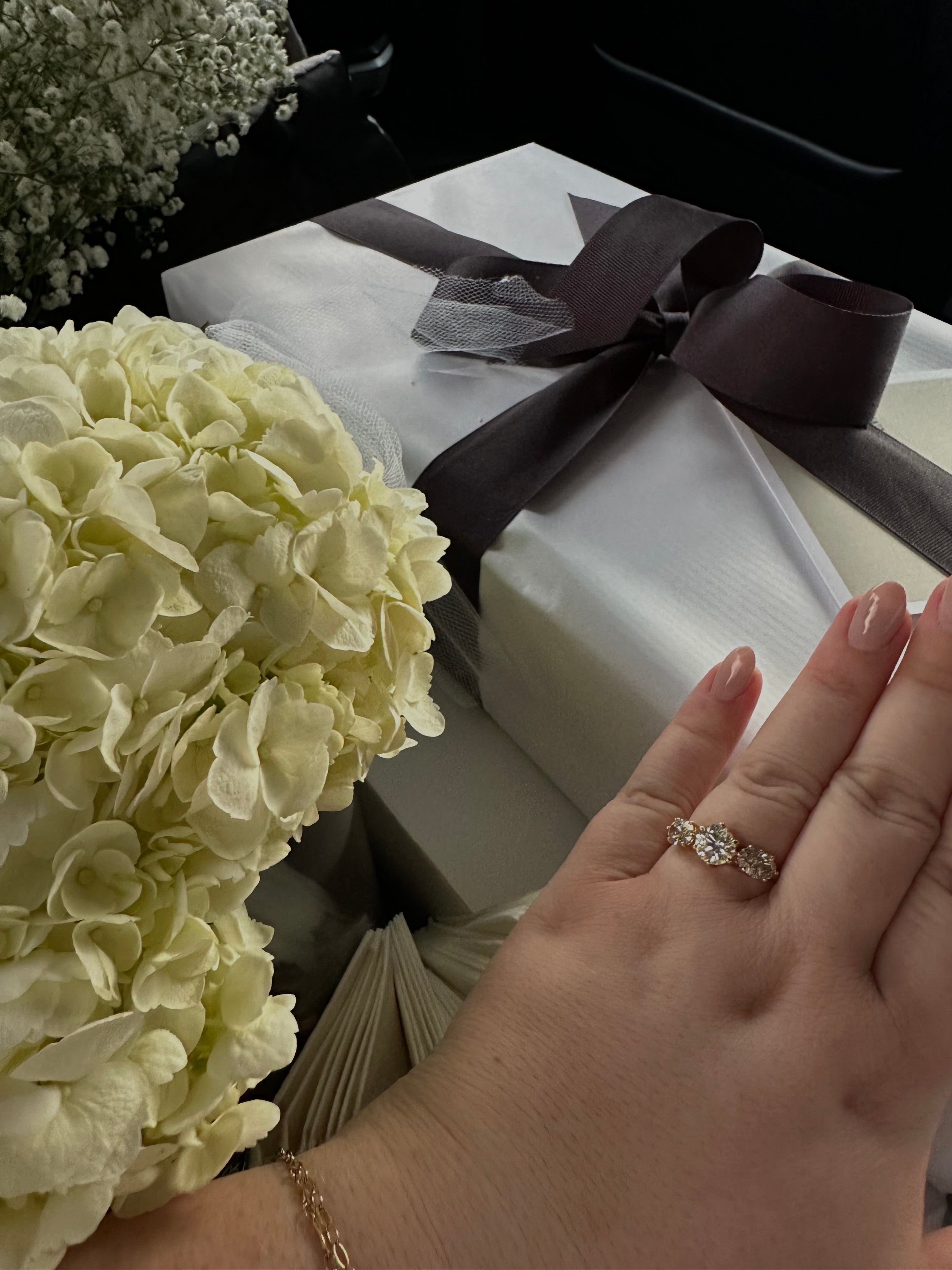 J + A: The perogative of a woman - Engagement ring with inherited diamond