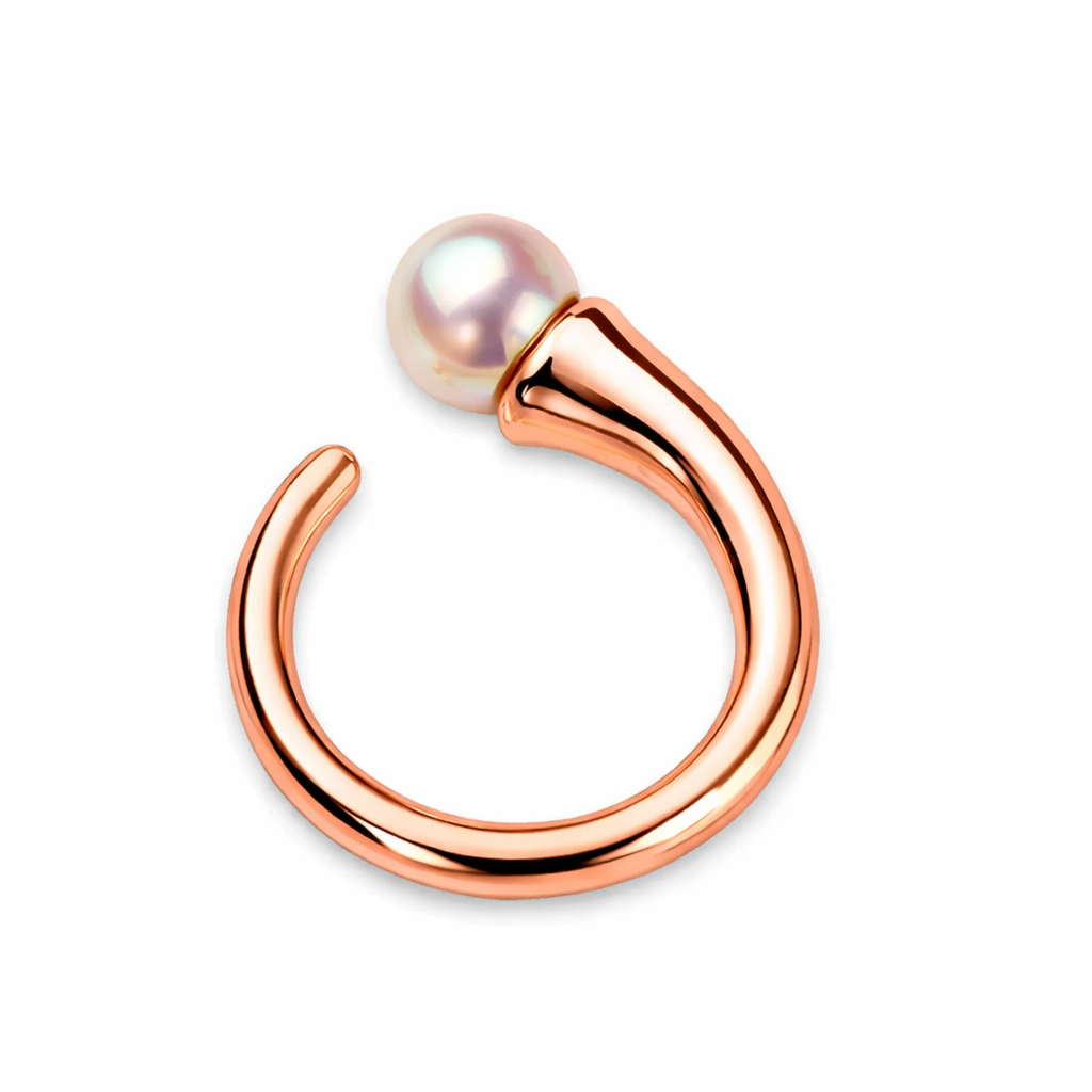 Chasing Ring in 14K Rose Gold Polished — Rose Gold Ring by Katura