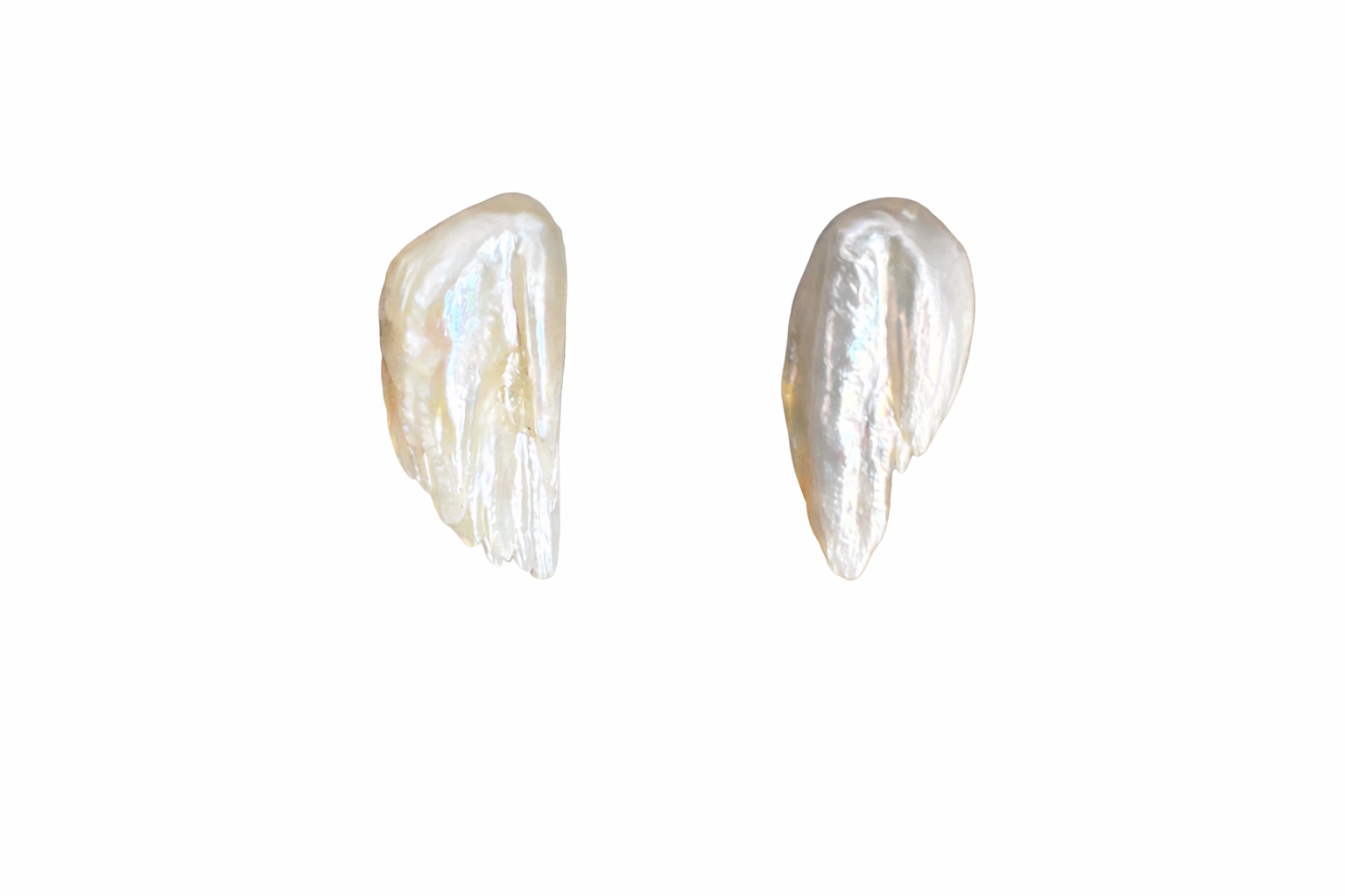 Natural River Pearl Earrings — Yellow Gold Earrings by Katura