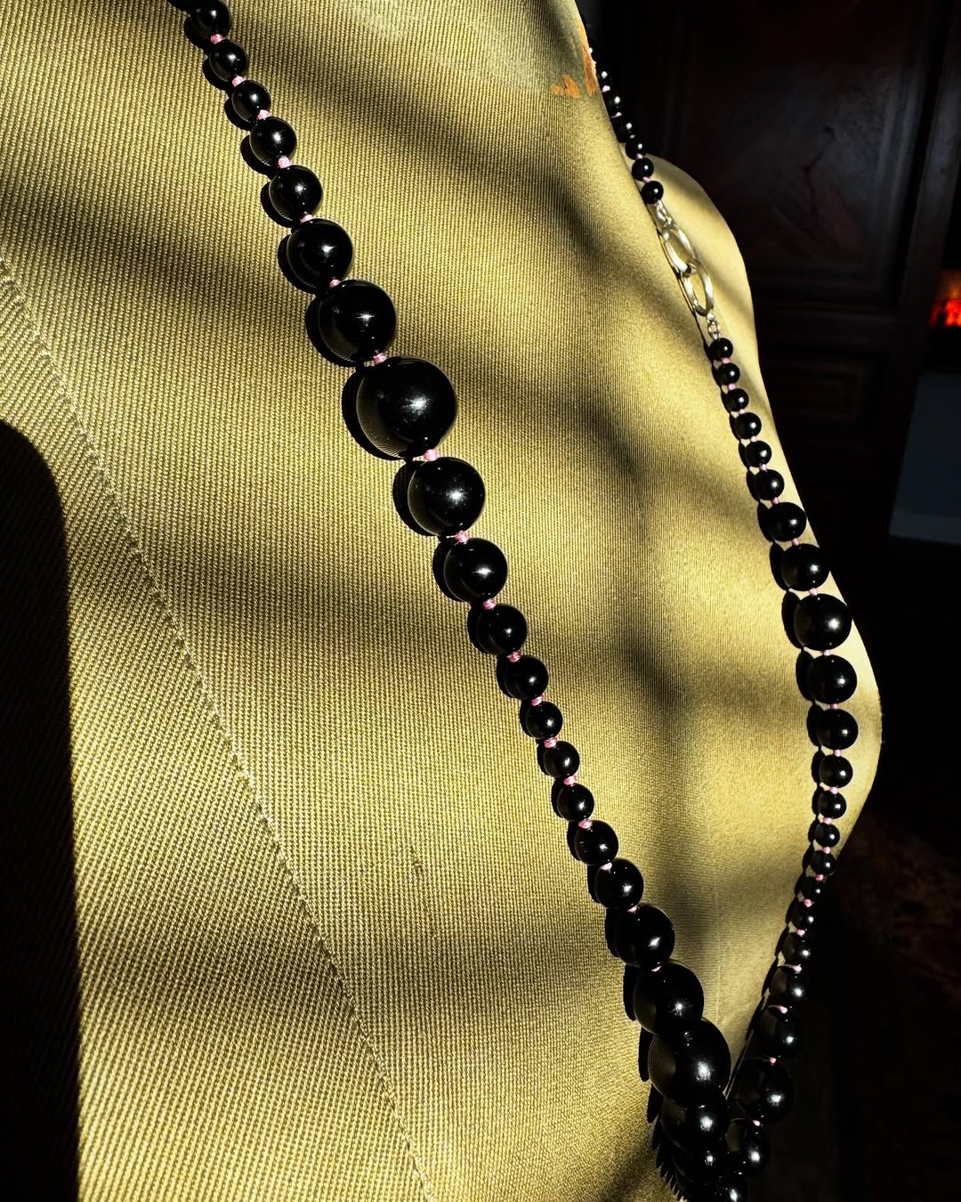 Undulating Onyx — Sterling Silver Necklace by Katura